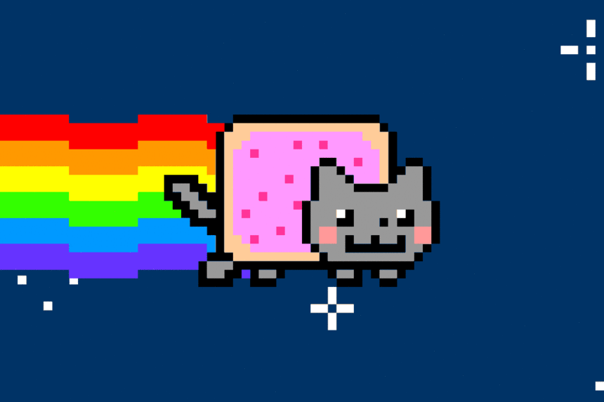 Nyan cat meme sold as a Non-Fungible Token